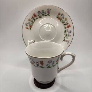 Vintage Floral Cup And Saucer Set